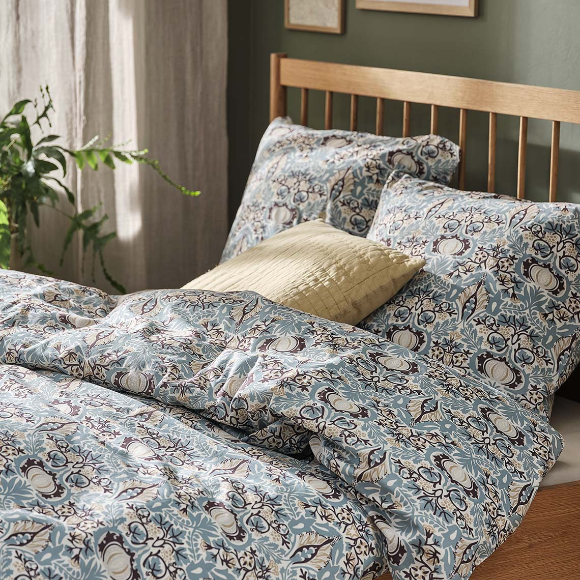 Kleurrijk katoenen dekbedovertrek in art-deco-geïnspireerd design 