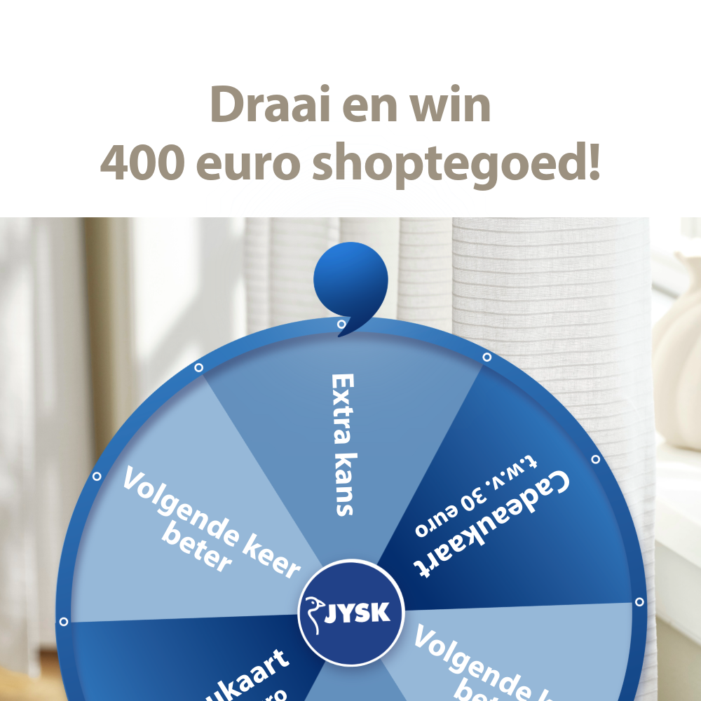 Draai aan het rad en win een JYSK-cadeaukaart