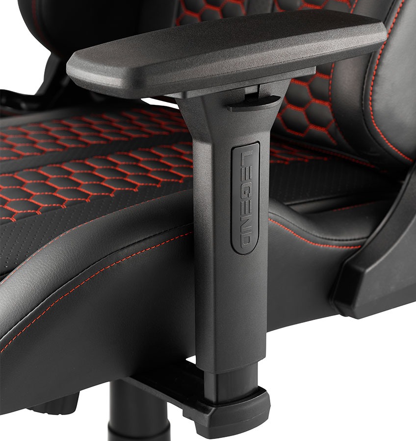 Black gaming chair with adjustable armrests 