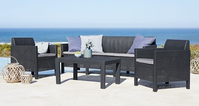 MARIELYST loungeset gemaakt van 100% gerecycled plastic Loungeset voor in de tuin gemaakt van 100% gerecycled plastic