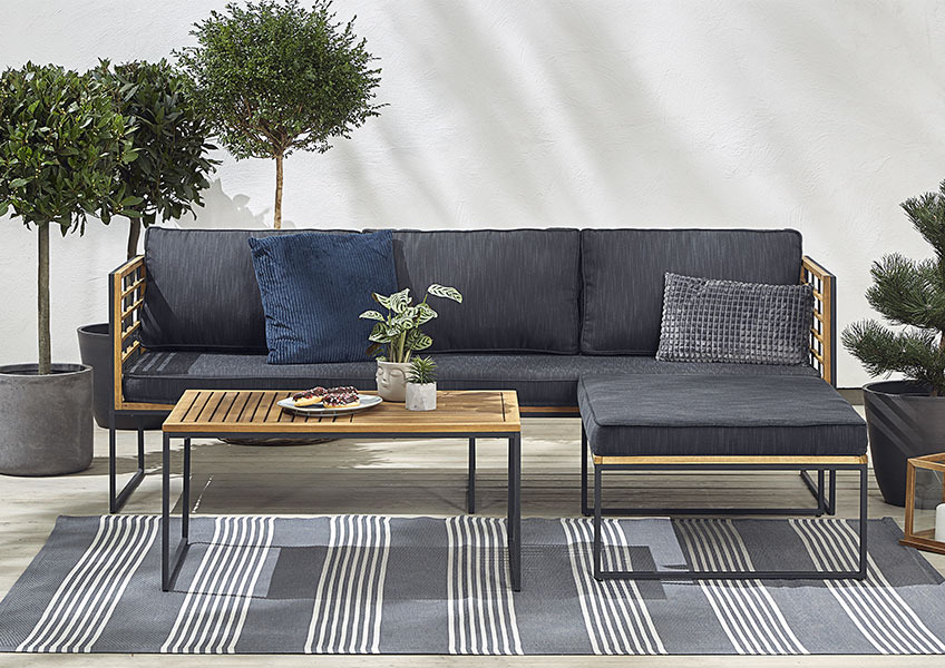 UGILT loungeset in hout Loungesets voor de tuin van metaal en hout